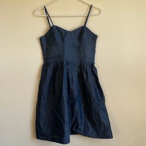 Polka Dot Denim Dress
